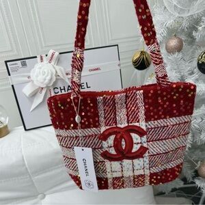 GWP- Red and Gold Sequin Tote